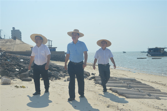 （黃志堅(jiān)副縣長指出要確保在臺風(fēng)多發(fā)期前建好南洪段海堤）.jpg