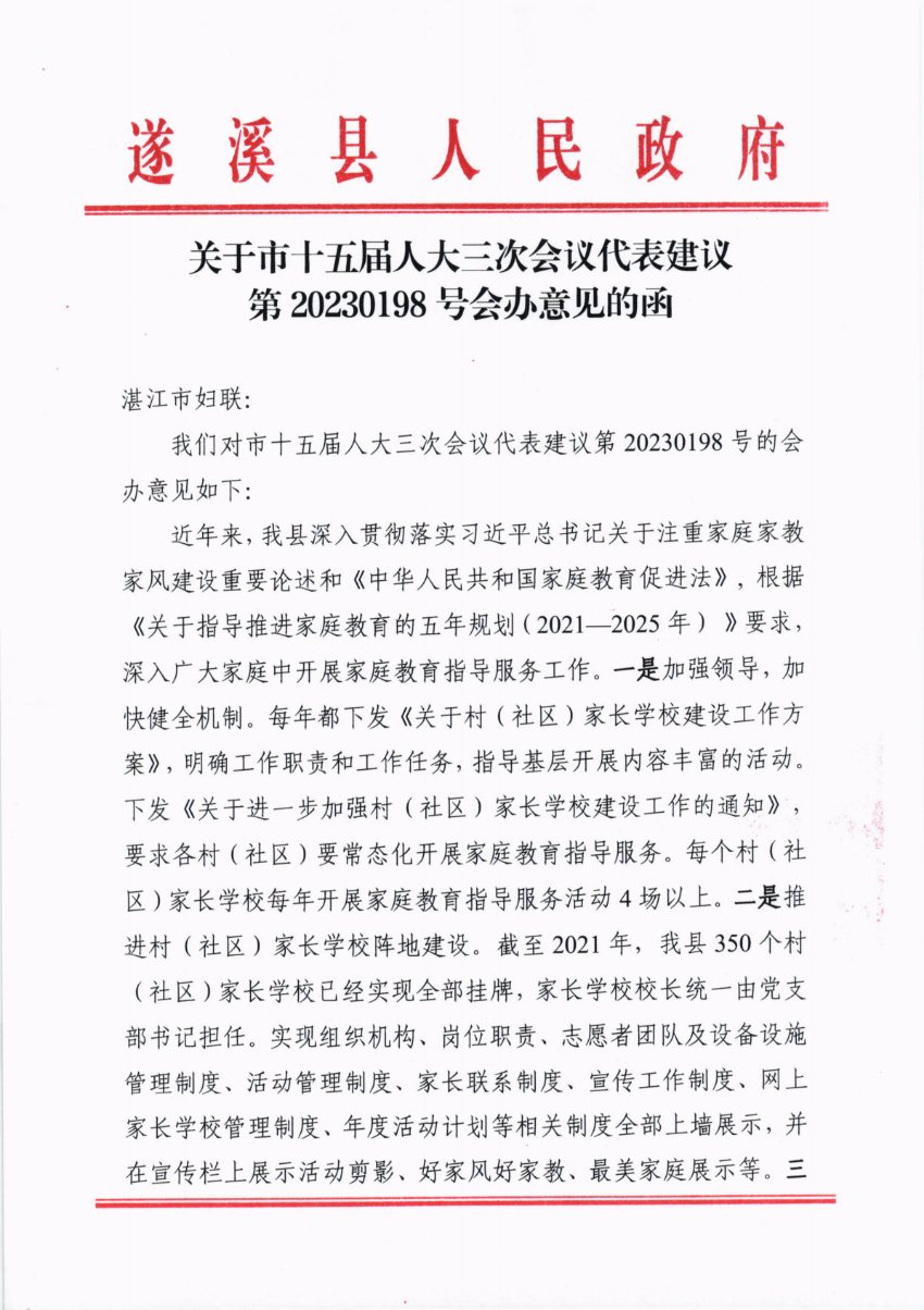 關(guān)于市十五屆人大三次會(huì)議代表建議第20230198號(hào)會(huì)辦意見(jiàn)的函_00.png