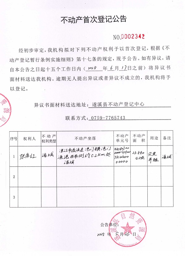 不動(dòng)產(chǎn)首次登記公告（張偉紅）.jpg